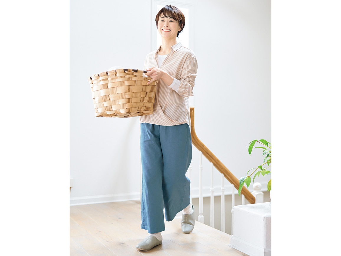 軽やかストレッチWガーゼ スマートワイドガウチョ 軽やかストレッチWガーゼ スマートワイドガウチョ