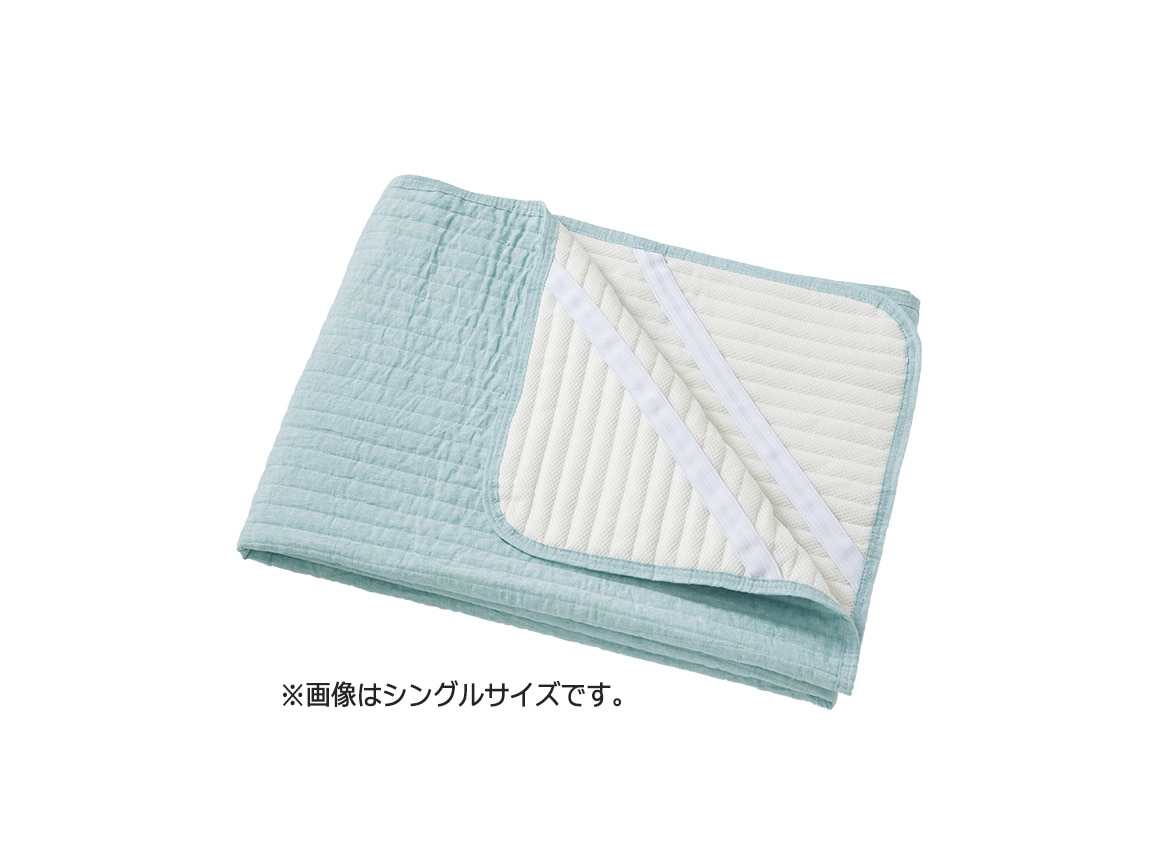 洗いざらしリネンの敷きパッド(セミダブル) 洗いざらしリネンの敷きパッド(セミダブル)