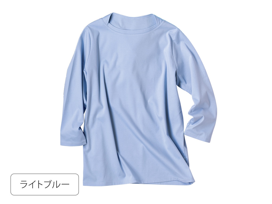 デイリーコットンプルオーバー(ボートネック・七分袖)【広告商品】 デイリーコットンプルオーバー(ボートネック・七分袖)【広告商品】