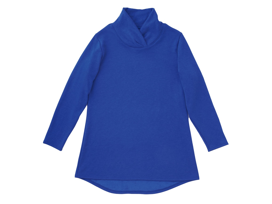 日本製 あったかなめらかクロスネックチュニック 【広告商品】 日本製 あったかなめらかクロスネックチュニック 【広告商品】