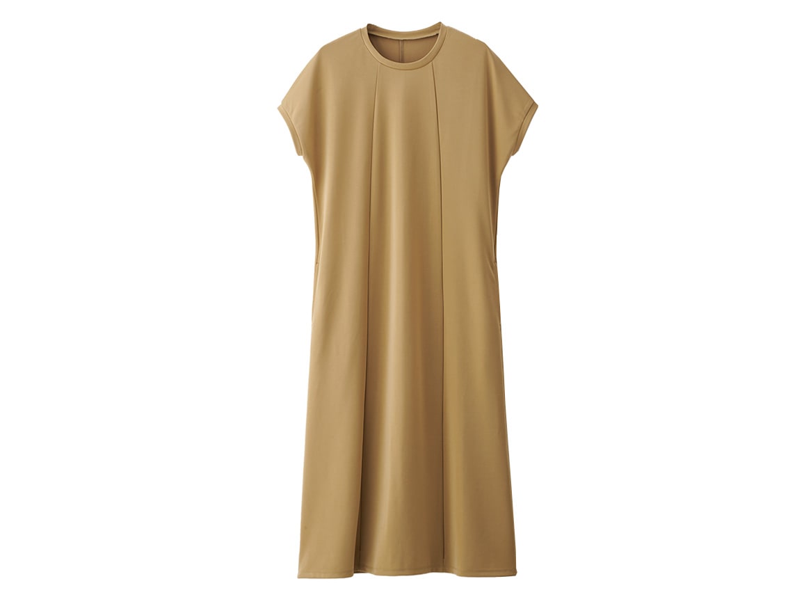 編み柄トップス×ジャージーワンピース 編み柄トップス×ジャージーワンピース