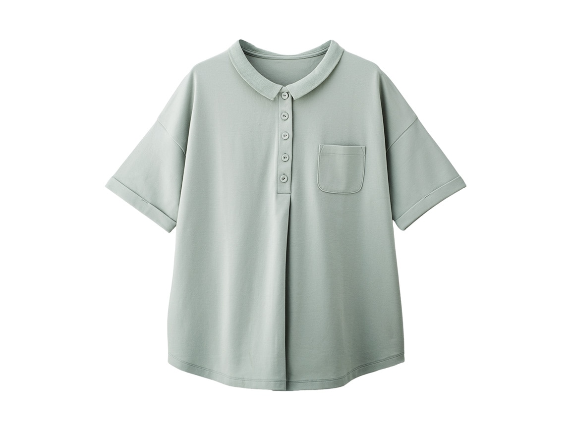 ポケットデザイン襟つきプルオーバー ポケットデザイン襟つきプルオーバー