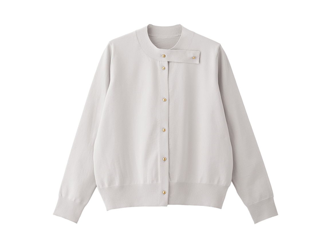 防しわ加工デザインカーディガン 防しわ加工デザインカーディガン