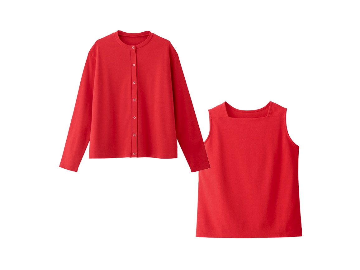 ドットボタンカーデ×タンクトップセット ドットボタンカーデ×タンクトップセット