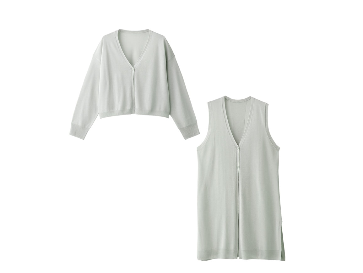 ニットジレ×カーディガンセット ニットジレ×カーディガンセット