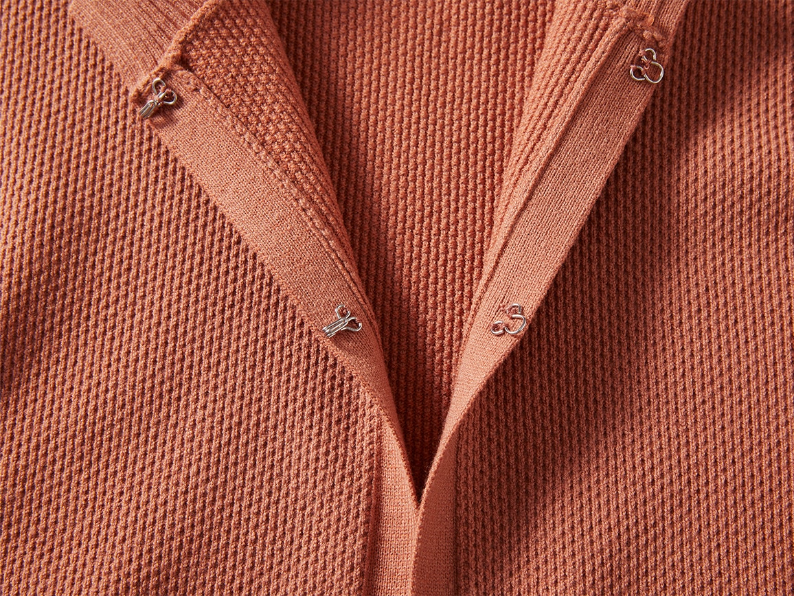 鹿の子編みジャケット風カーディガン【広告商品】 鹿の子編みジャケット風カーディガン【広告商品】