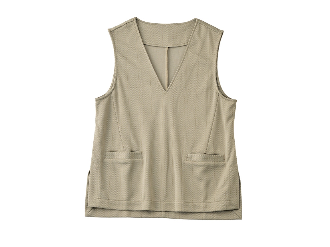 着まわし抜群 撥水ジャカードベスト 着まわし抜群 撥水ジャカードベスト