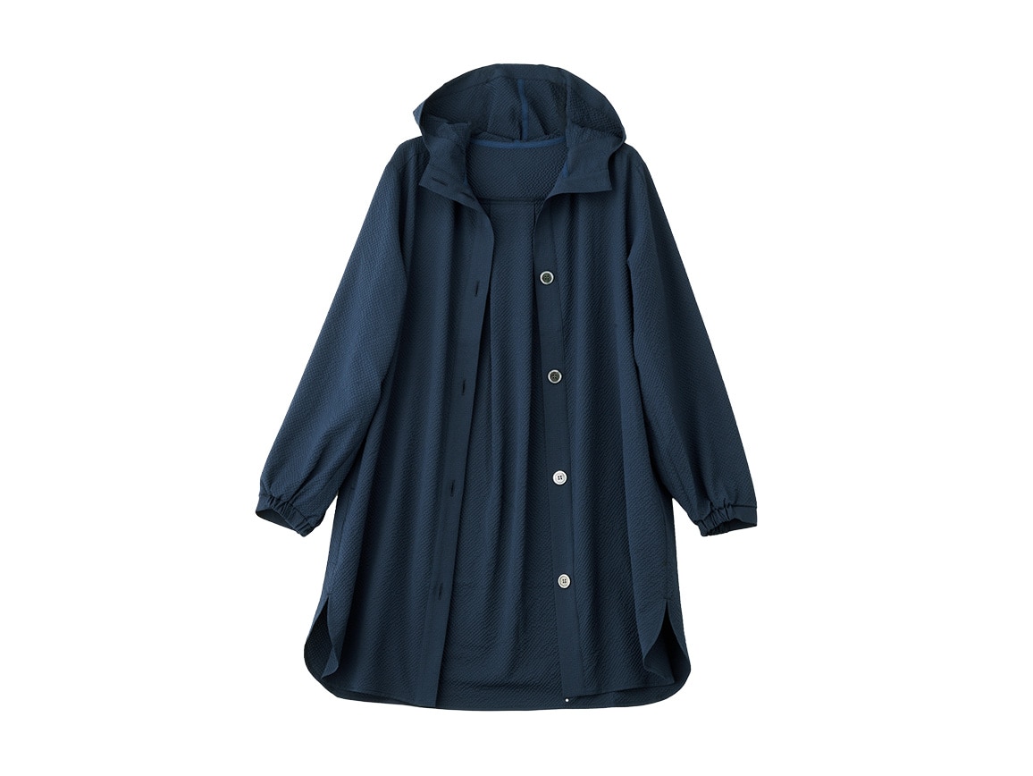 ハルメク 動けるフード付きオーバーシャツ ハルメク 動けるフード付きオーバーシャツ