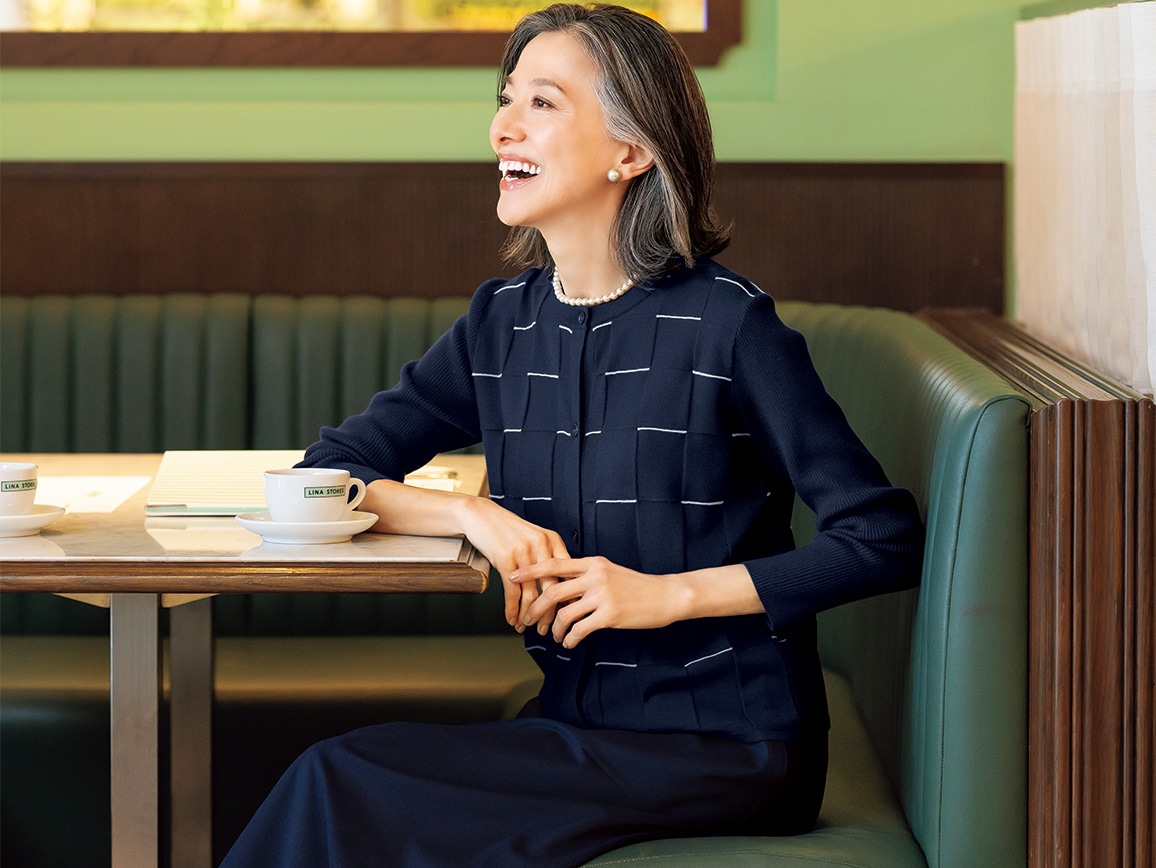 ブロックデザインカーディガン ブロックデザインカーディガン