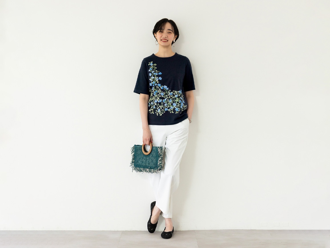 日比谷花壇フラワープリントTシャツ 日比谷花壇フラワープリントTシャツ