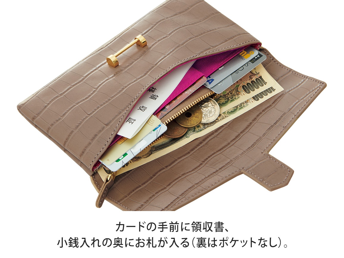 日本製 牛革差し込み式コンパクト長財布(04_グレー): ｜ カタログ通販