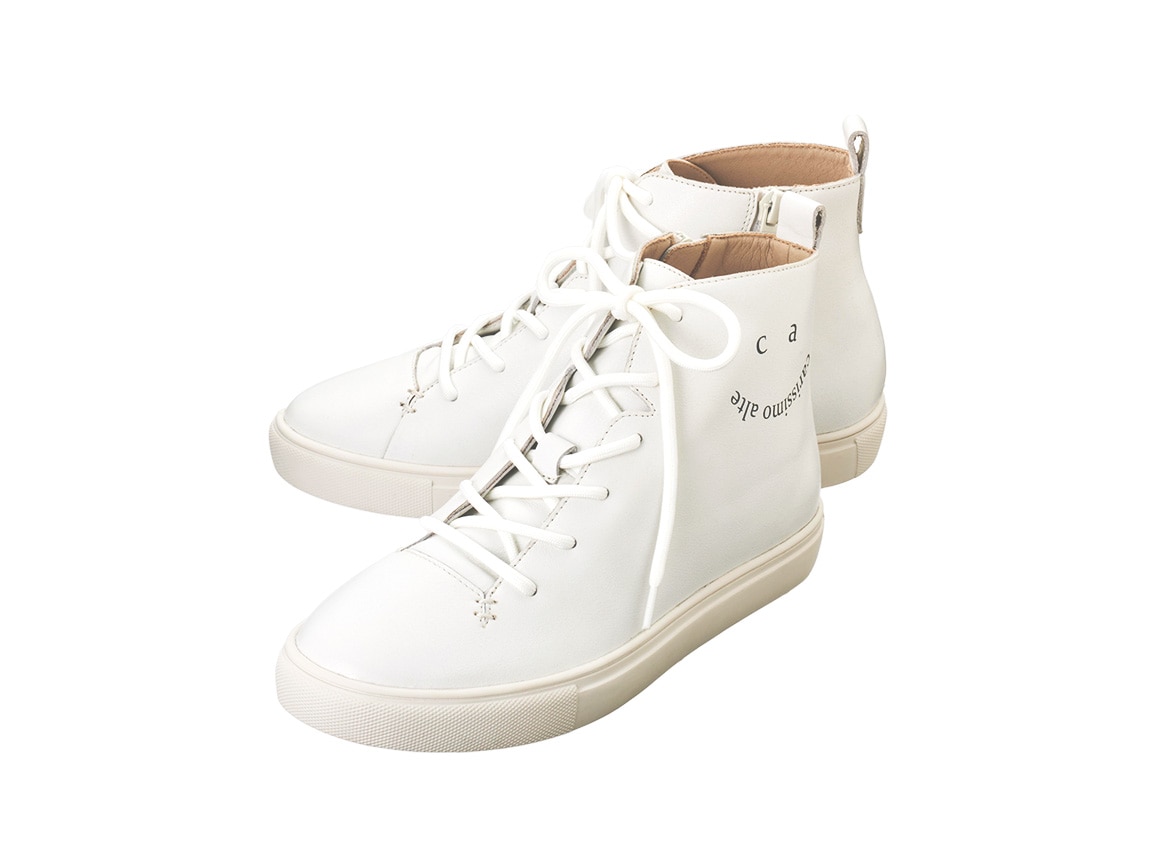 はっ水レザーハイカットスニーカー はっ水レザーハイカットスニーカー