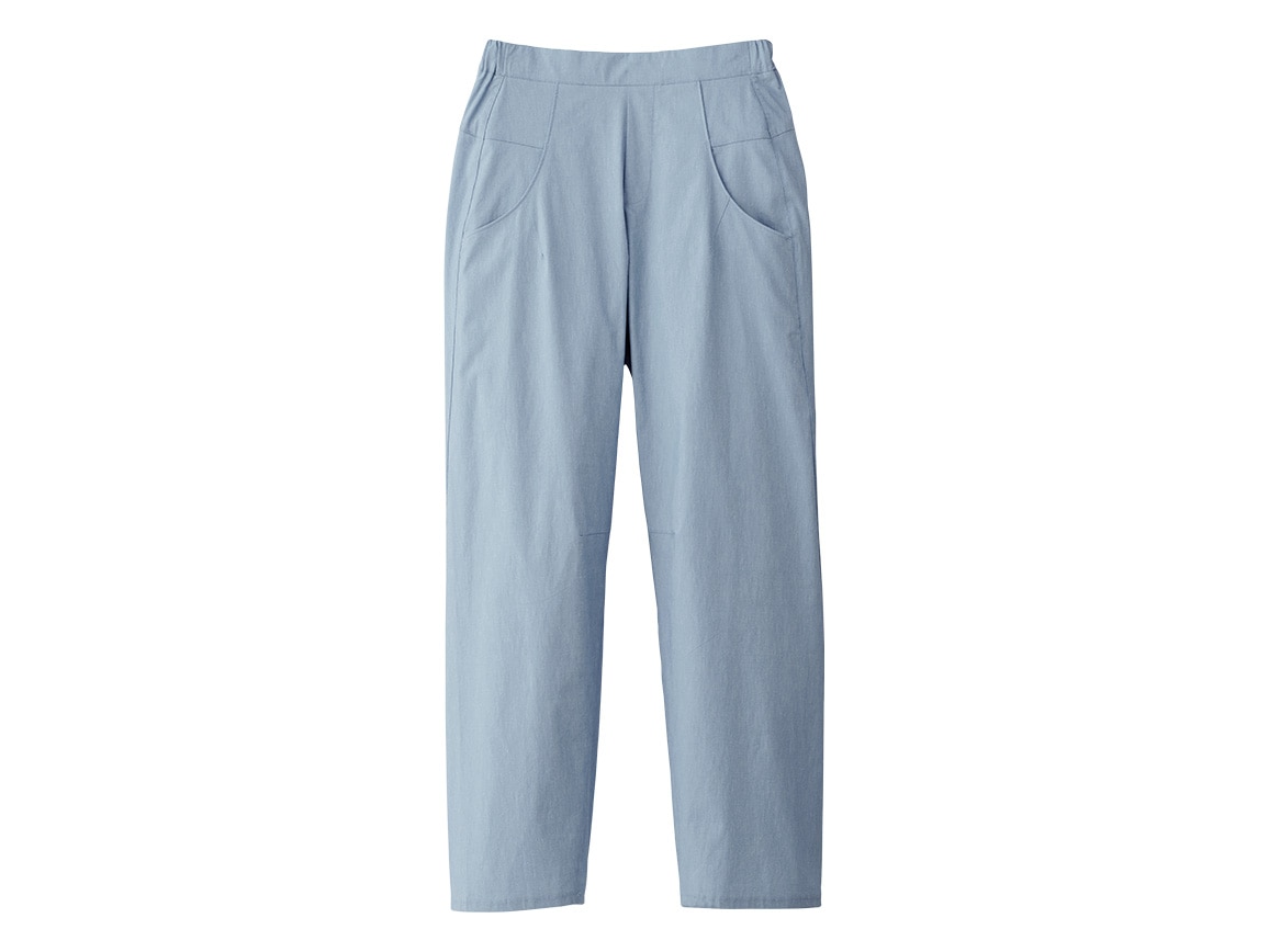 涼感綿麻ストレッチストレートパンツ 涼感綿麻ストレッチストレートパンツ