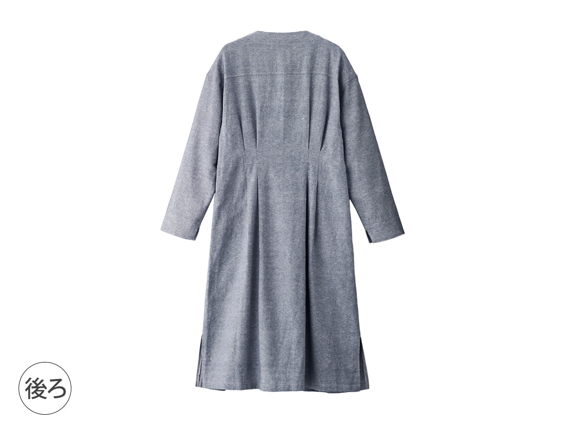 綿麻ツイルワンピースコート 綿麻ツイルワンピースコート