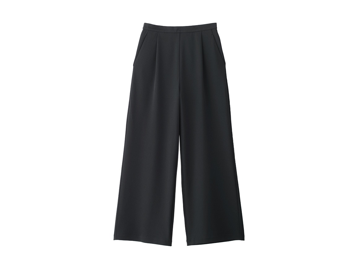 ジョーゼット調ジャージーワイドパンツ ジョーゼット調ジャージーワイドパンツ