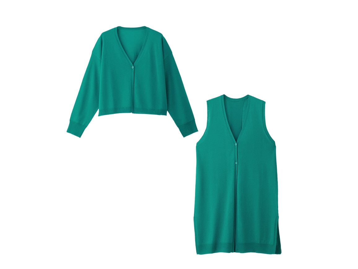 ニットジレ×カーディガンセット ニットジレ×カーディガンセット