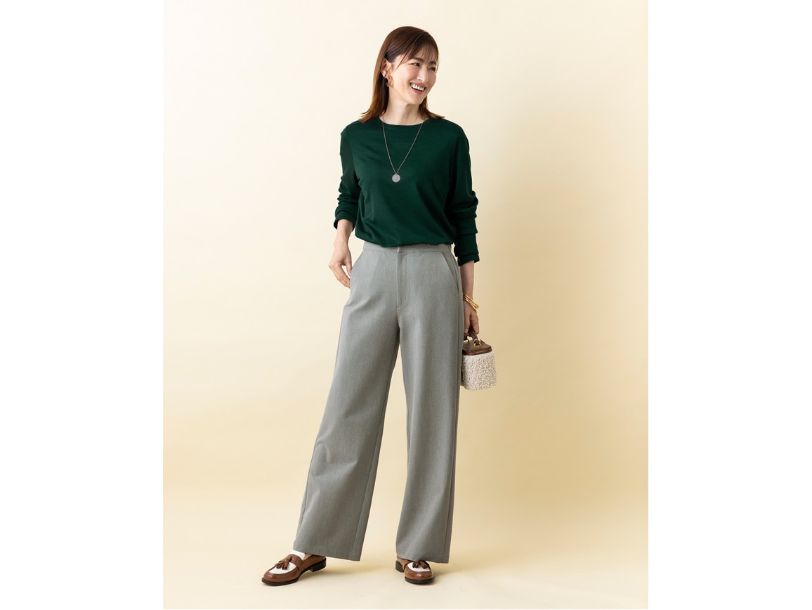 きれい見えセミワイドパンツ きれい見えセミワイドパンツ