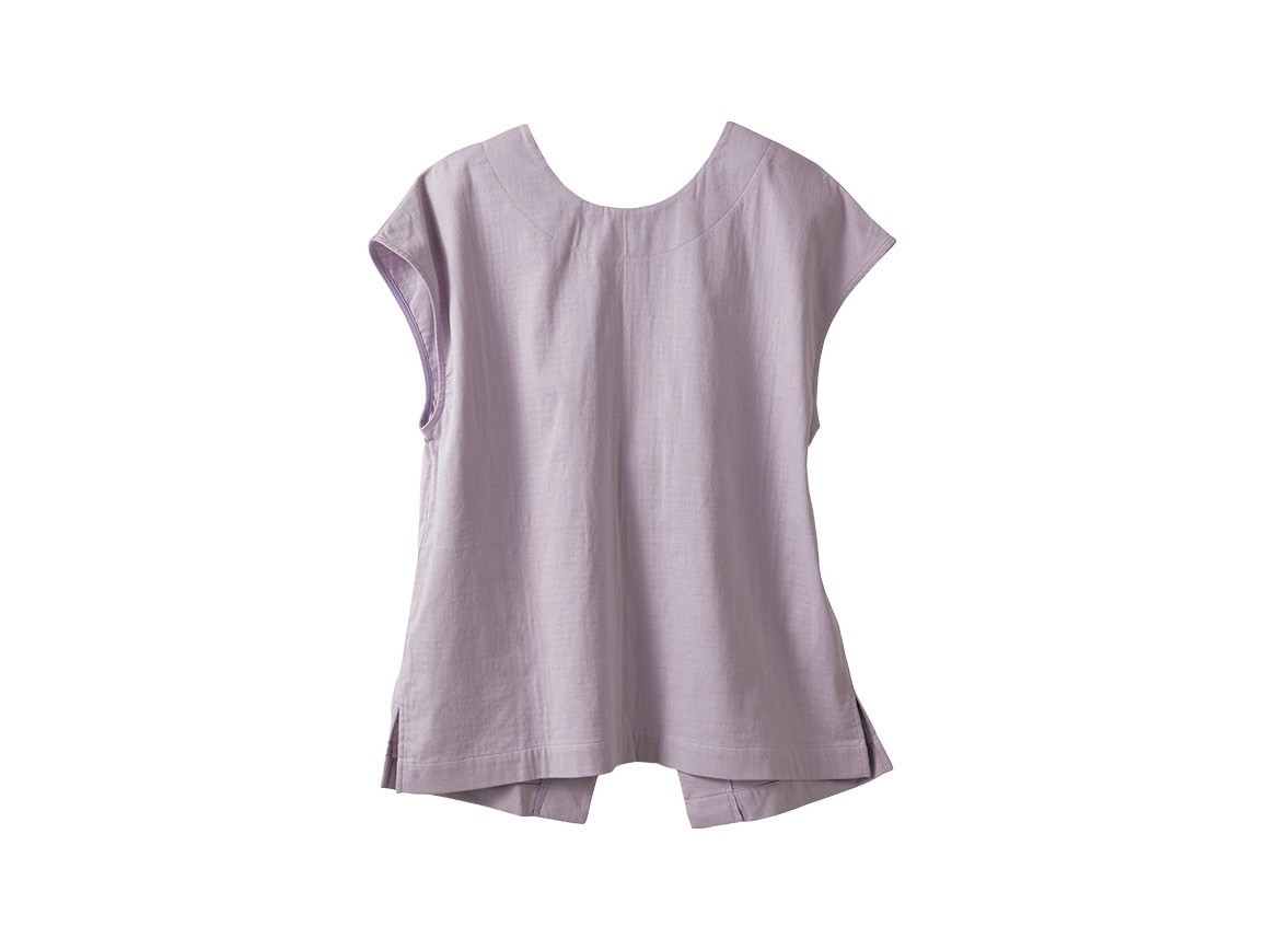 軽やかストレッチWガーゼ 前後で着られる2wayベスト 軽やかストレッチWガーゼ 前後で着られる2wayベスト