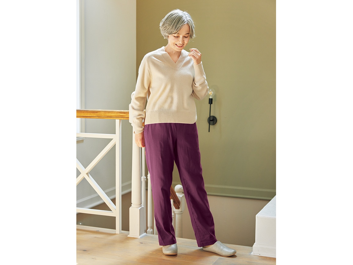 軽やかストレッチWガーゼ ラクちんパンツ 軽やかストレッチWガーゼ ラクちんパンツ