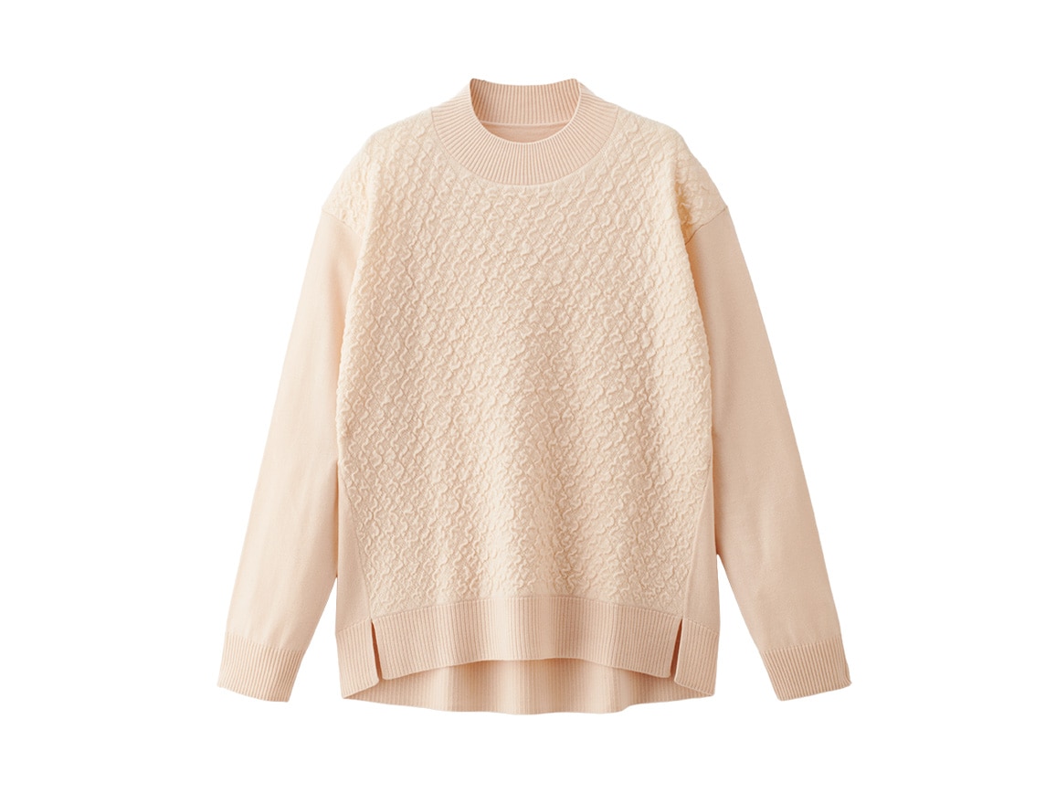 ふくれジャカードセーター ふくれジャカードセーター