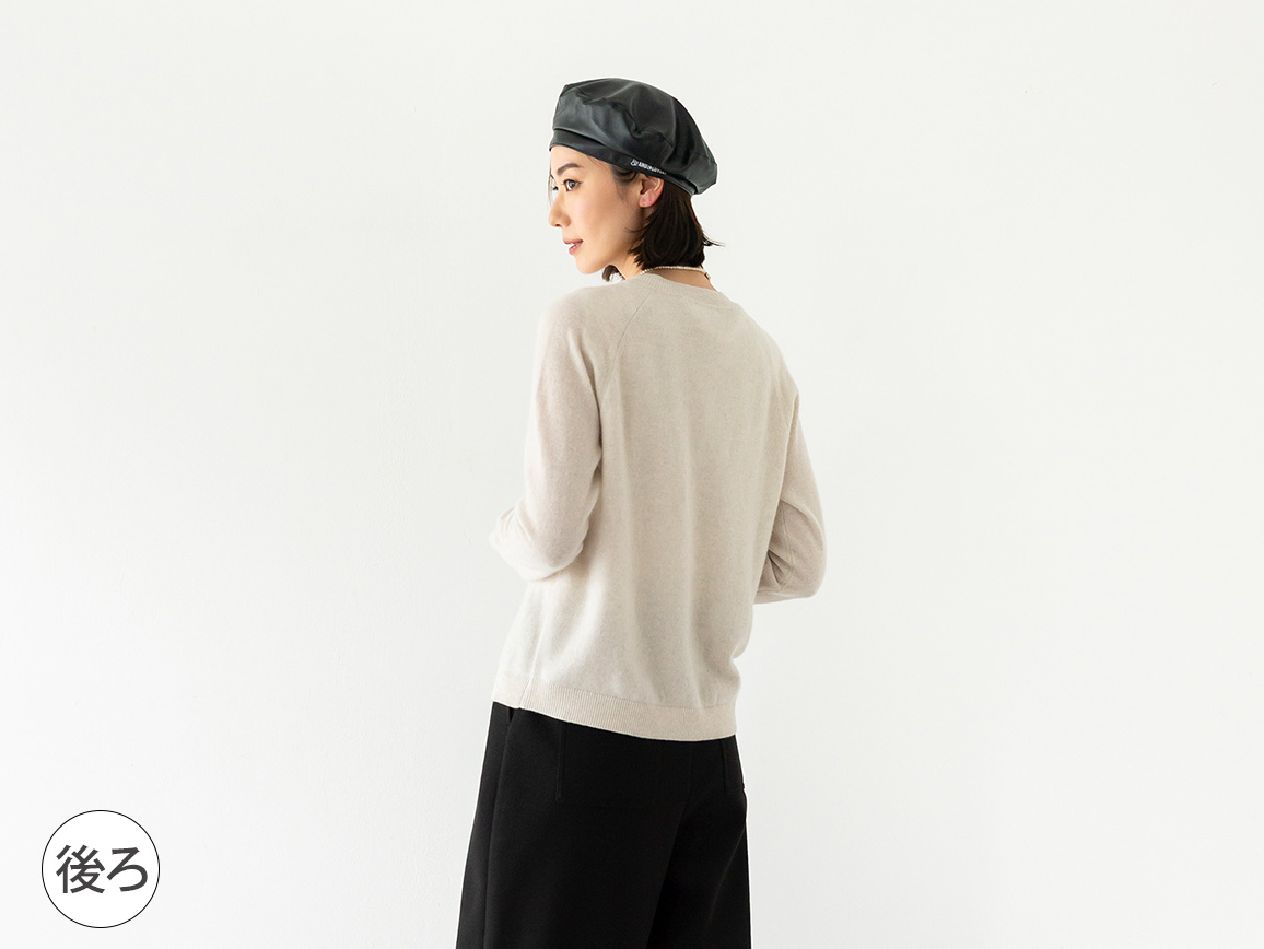 49AV.ジュンコシマダ・カシミヤクルーネックカーディガン 49AV.ジュンコシマダ・カシミヤクルーネックカーディガン