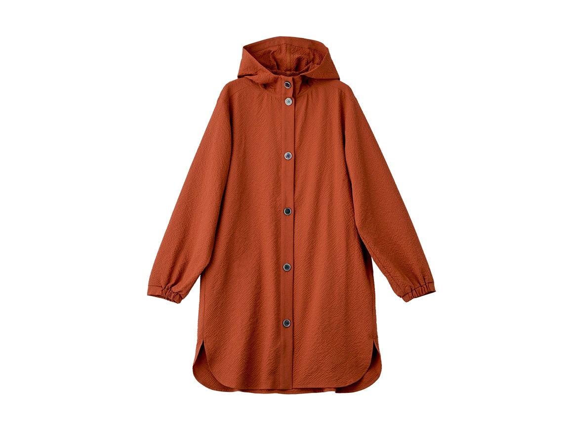 ハルメク 動けるフード付きオーバーシャツ ハルメク 動けるフード付きオーバーシャツ