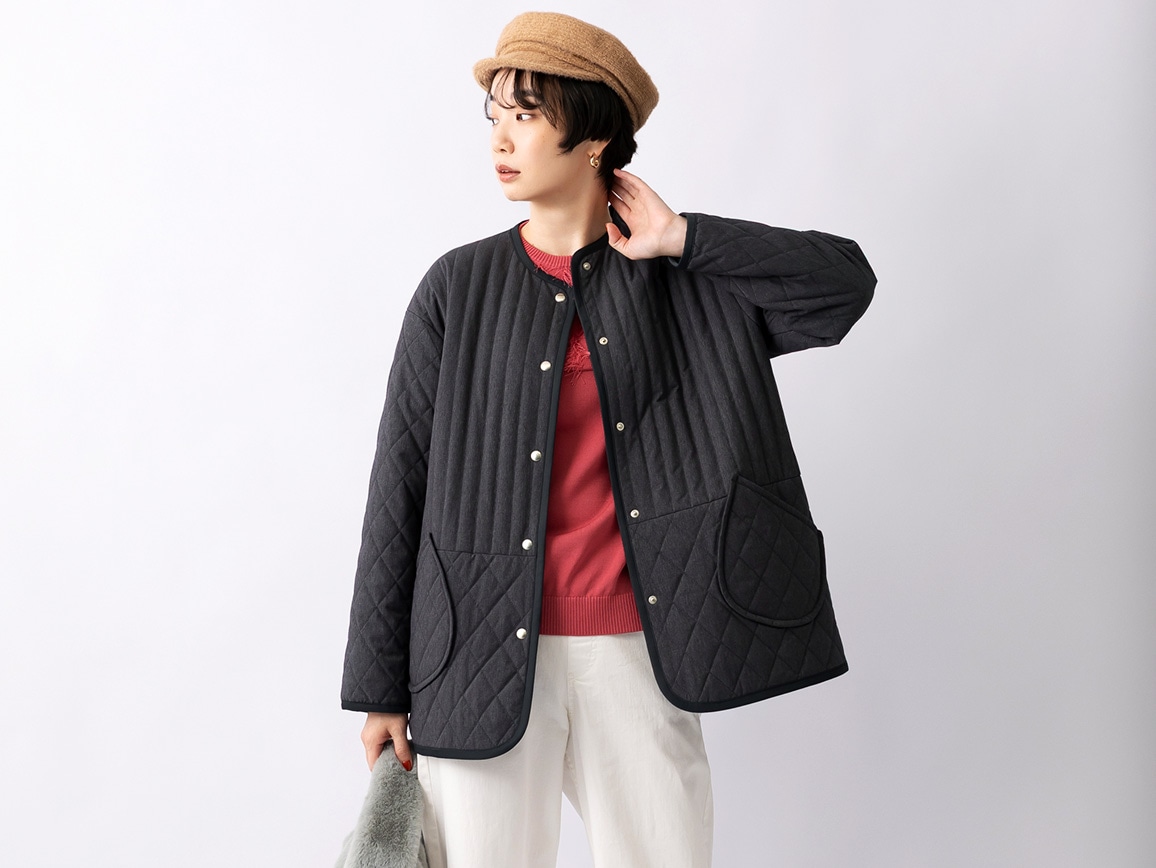 キルトデザインハーフコート キルトデザインハーフコート