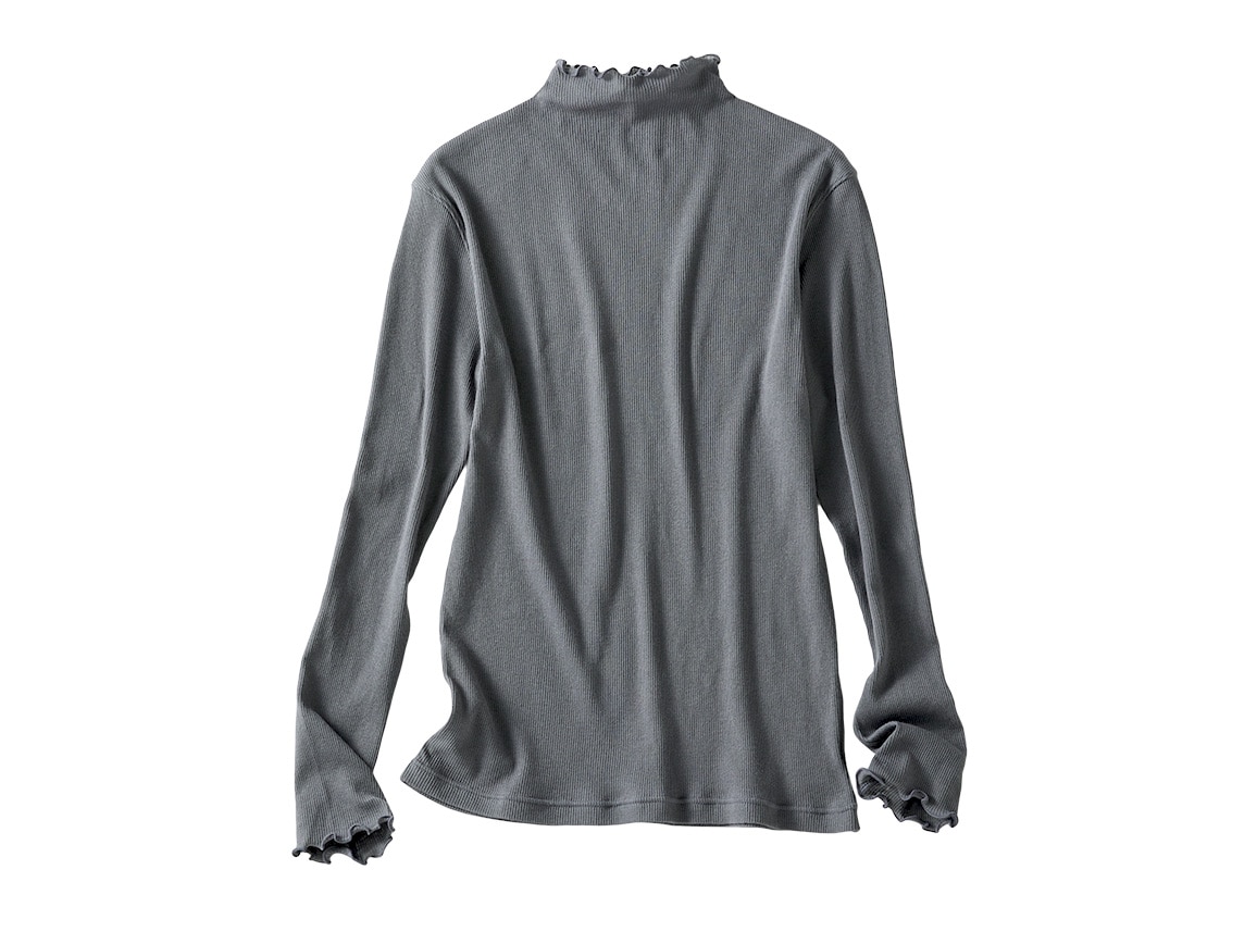 ハルメク ヘルスプラス・綿100%やわらかリブインナー(ハイネック長袖) ハルメク ヘルスプラス・綿100%やわらかリブインナー(ハイネック長袖)