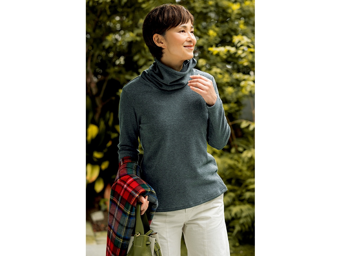 抗菌 消臭耳かけネックカバー付きプルオーバー 04 ｌｌ 04 グレー 公式 ハルメク通販サイト