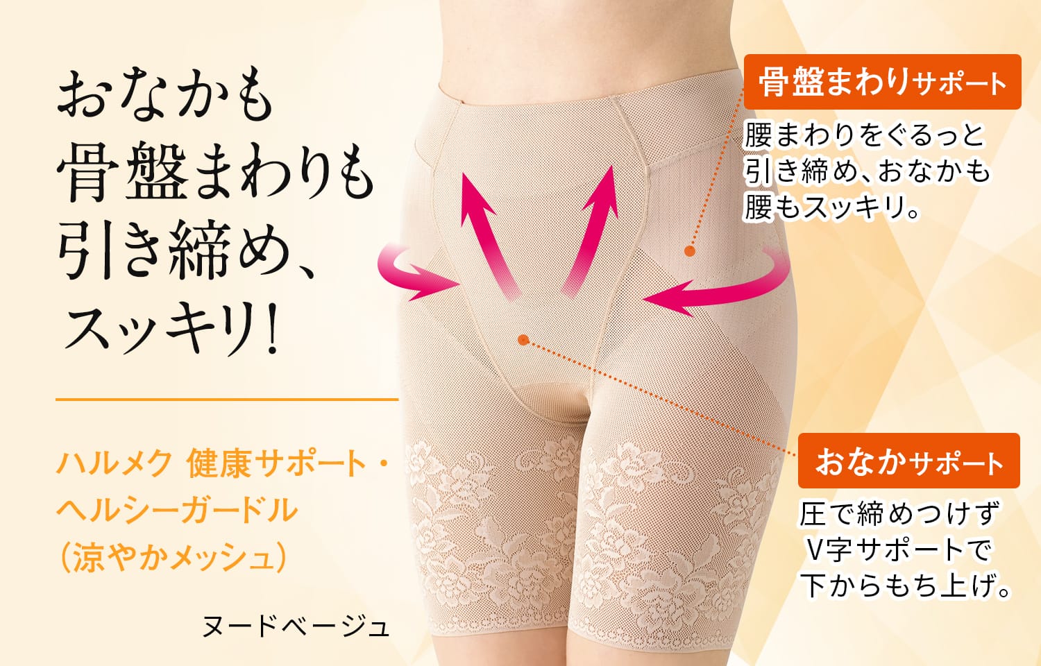 おなかも骨盤まわりも 引き締め、スッキリ!