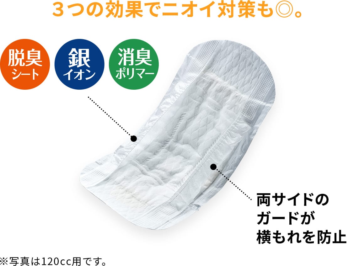 3つの効果でニオイ対策も◎。