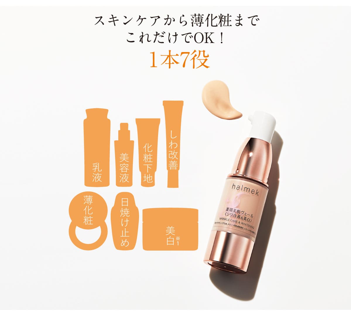 スキンケアから薄化粧までこれだけでOK!1本7役