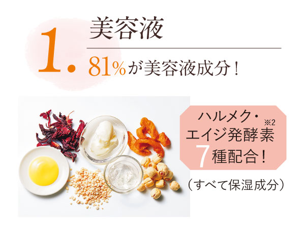 美容液81%が美容液成分!