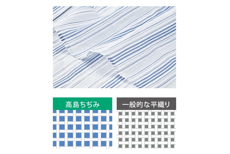 高島ちぢみ 涼やかパジャマ(グンゼ×ハルメク)
