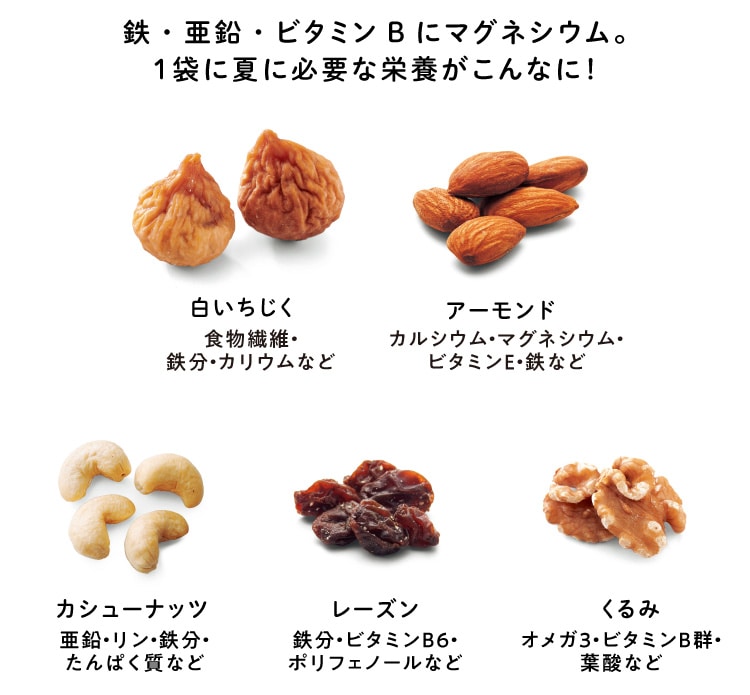 鉄・亜鉛・ビタミンBにマグネシウム。
