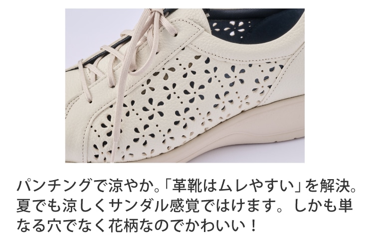 風が通りかわいい花柄パンチング