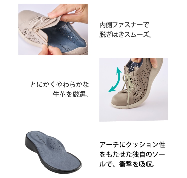 歩きやすさの工夫がたくさん!