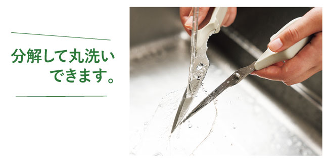 分解して丸洗いできます。