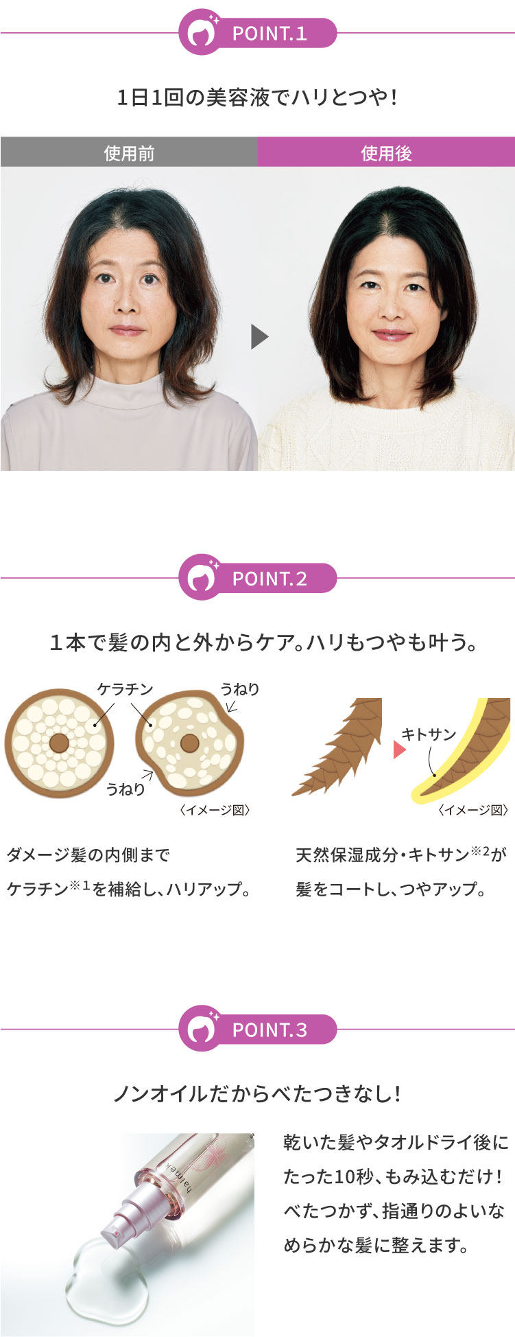 髪のハリつや美容液