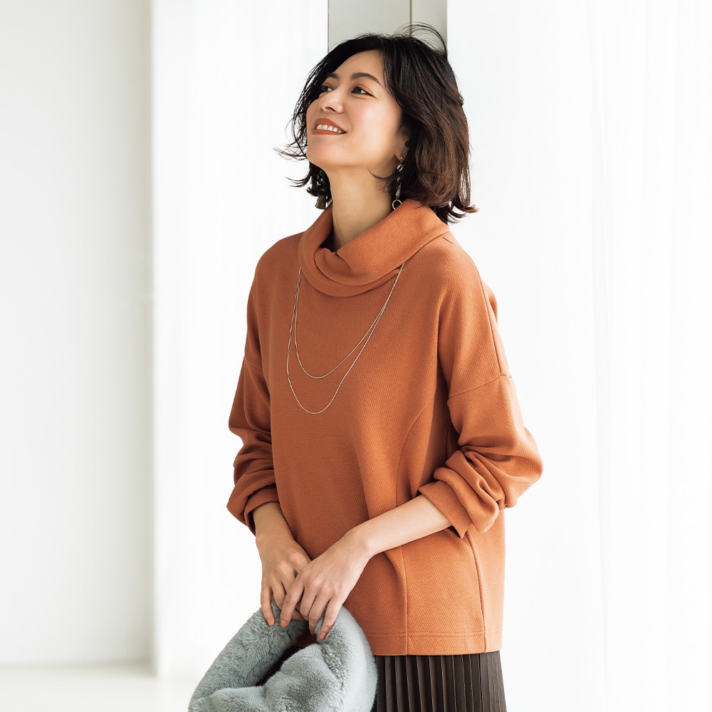 裏起毛ツイルジャージープルオーバー