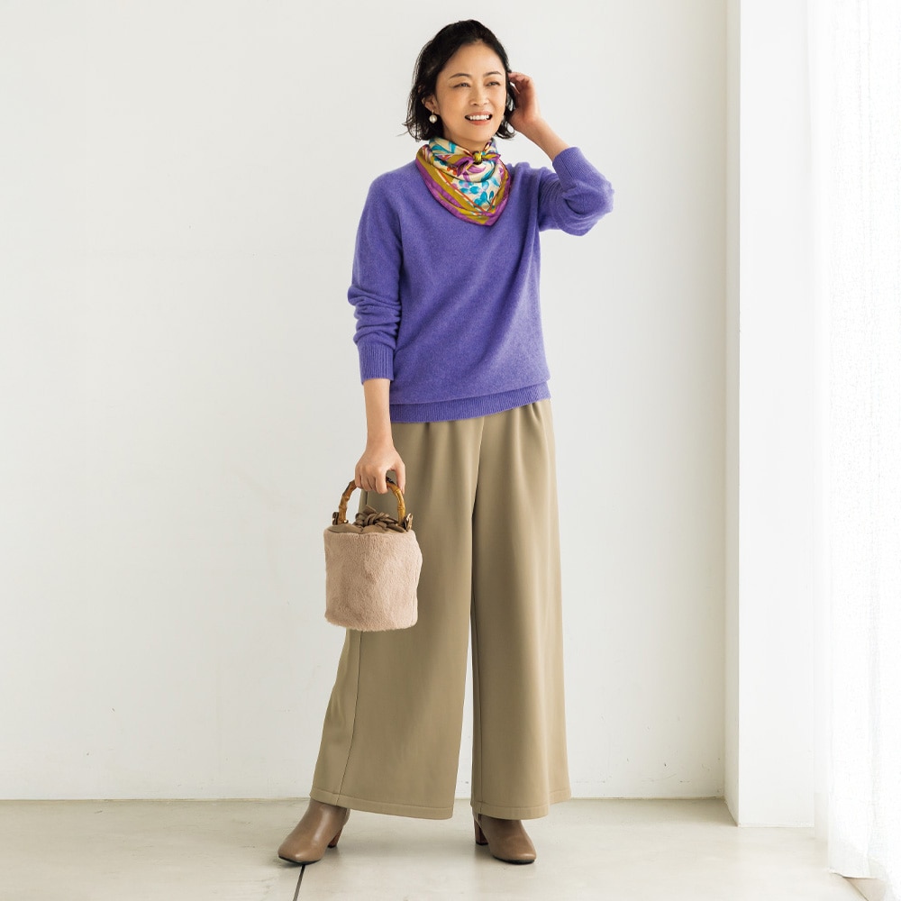 あったか裏起毛ガウチョパンツ