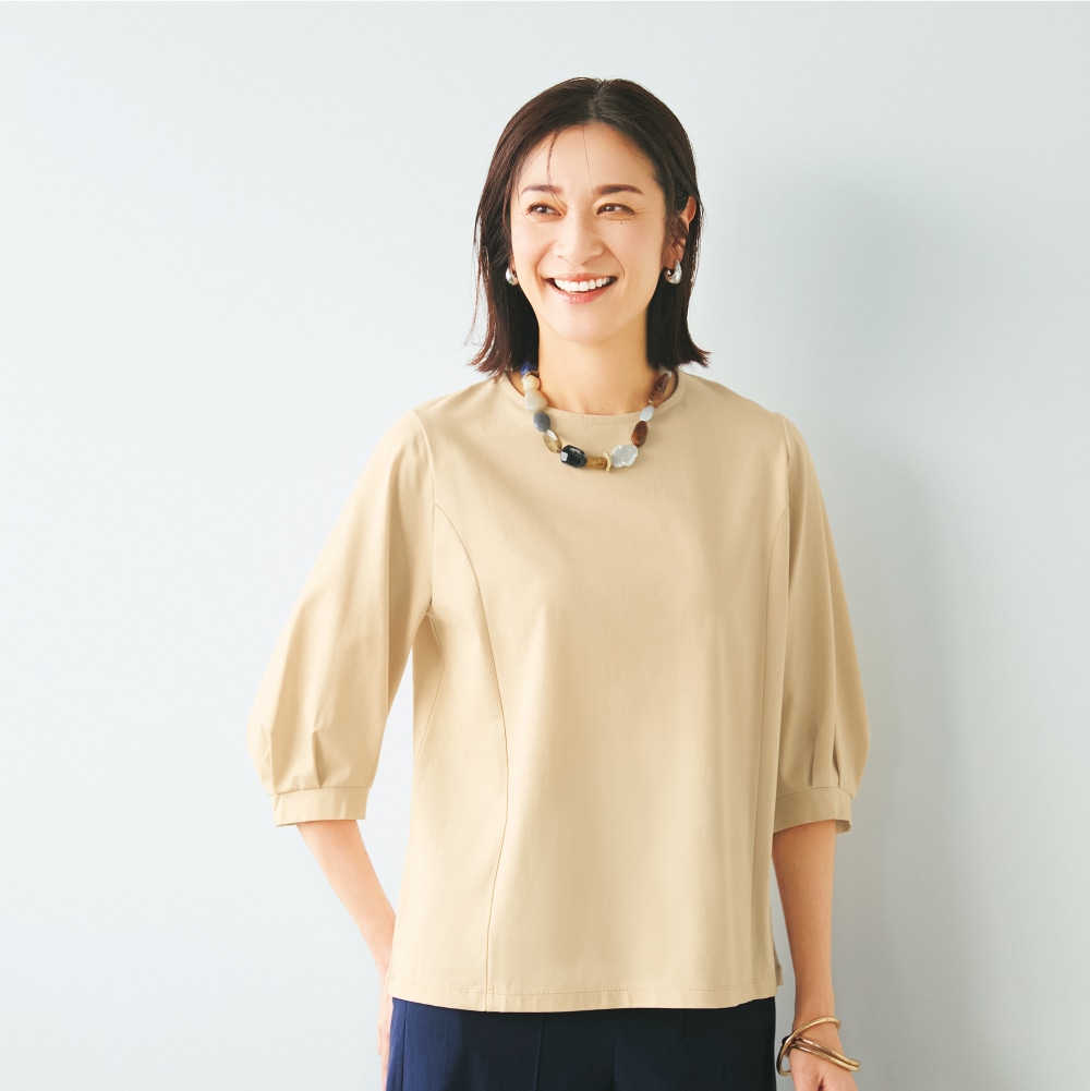 オーガニックコットンプルオーバー(パフスリーブ)