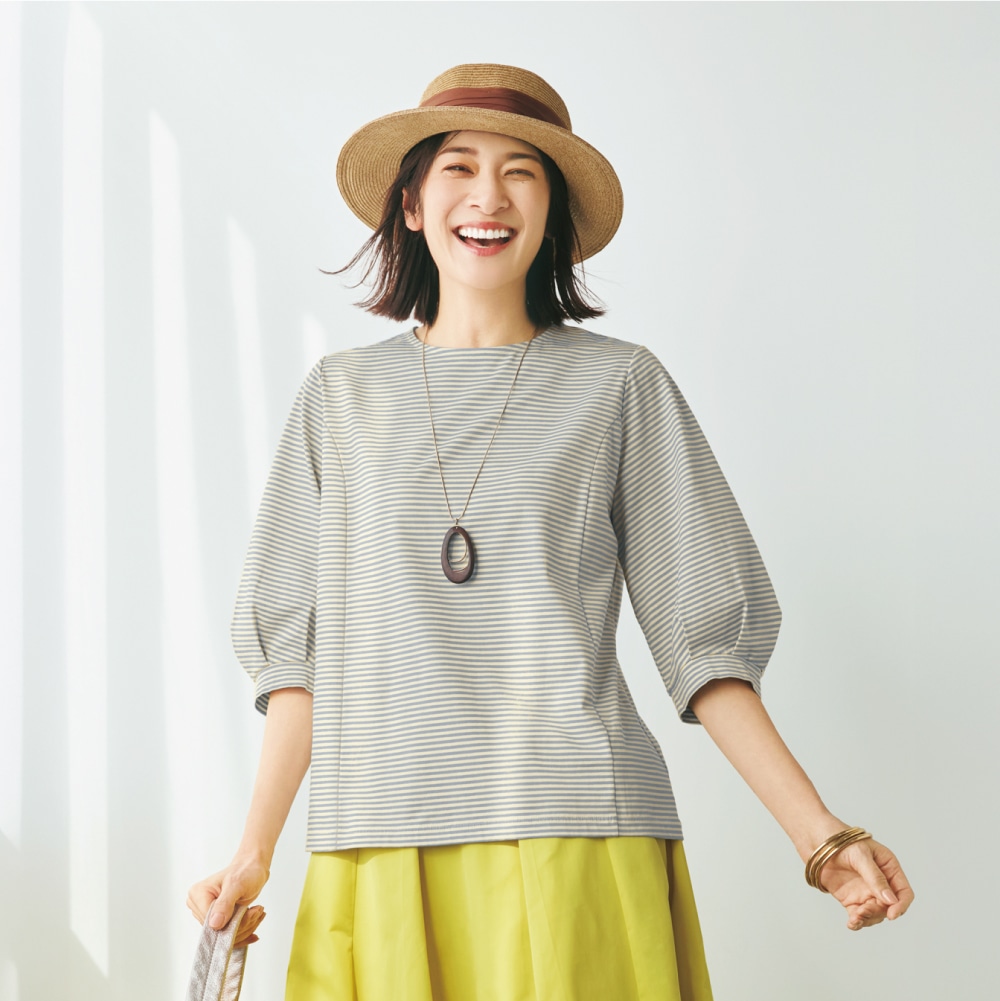 オーガニックコットンプルオーバー(パフスリーブ)