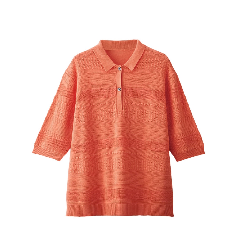 柄編みポロニット