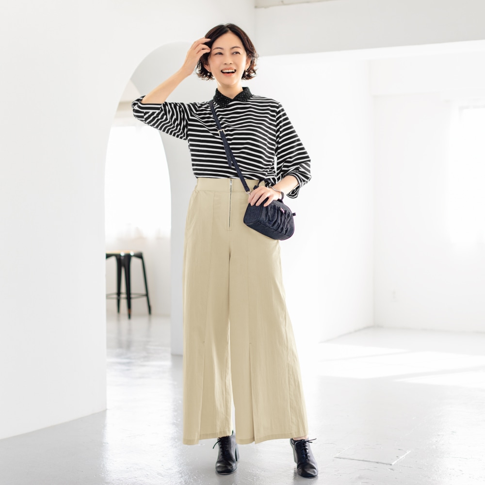 フロントタックワイドパンツ