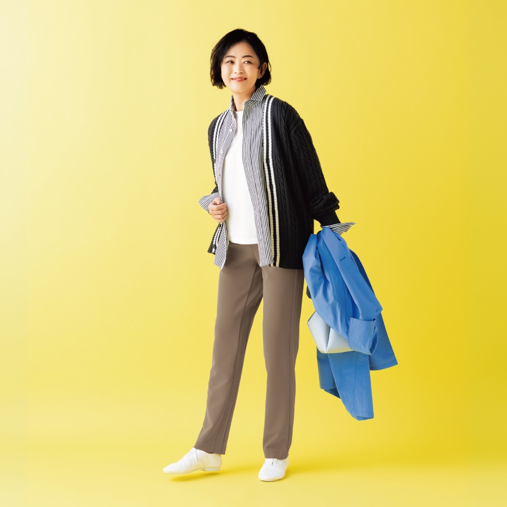 ZU−BON・プルオン裾だけスリム(ふっくら二重織り)